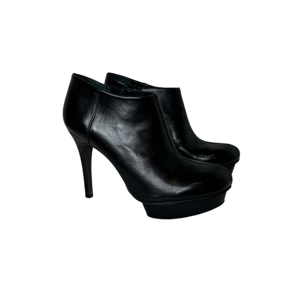 Tory Burch Cidnay Black Platform Booties Black Leather 39 6.5 - Picture 1 of 16